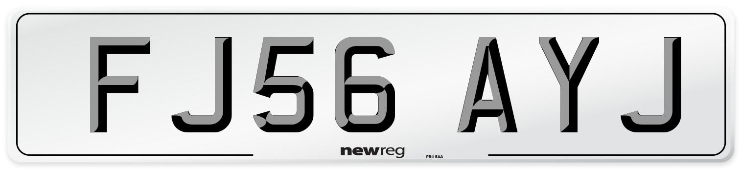 FJ56 AYJ Number Plate from New Reg